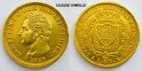 Italien 80 Lire Mzz. L (Turin), Karl Felix 1821-1831, 25,80 g/900 Gold, KM108.1, S138, Patina, Rf, vz -