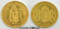 Ungarn 10 Korona Mzz. KB, Franz Joseph I. 1848-1916, steh. Herrscher, 3,38 g/900 Gold, S123, ss+ -