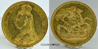 GB 2 Pounds Victoria 1837-1901, BP kleine Buchstaben, 16,02 g/917 Gold, S342, f. vz -