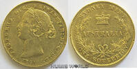 Australien 1 Sovereign Victoria 1837-1901, AUSTRALIA, Sydney Mint, 7,97 g /917 Gold, S813, Kratzer, ss -