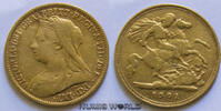 GB 1/2 Sovereign Victoria 1837-1901, 3,91 g/917 Gold, S448, s -