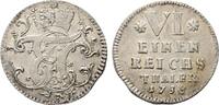 Sachsen-Hildburghausen 1/6 Taler Ernst Friedrich Karl 1745-1780 -