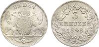 Baden-Durlach 3 Kreuzer Leopold 1830-1852 -