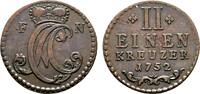 Nassau-Weilburg Cu 1/2 Kreuzer Carl August 1719-1753 -