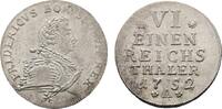 Brandenburg-Preußen 1/6 Taler Friedrich II. 1740-1786 -