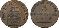 Brandenburg-Preußen Cu 3 Pfennig Friedrich Wilhelm IV. 1840-1861 -