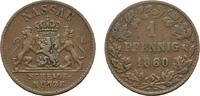 Nassau Cu Pfennig Adolph 1839-1866 -