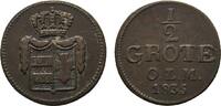 Oldenburg Cu 1/2 Grote Paul Friedrich August 1829-1853 -
