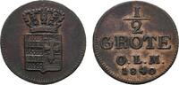 Oldenburg Cu 1/2 Grote Paul Friedrich August 1829-1853 -