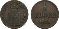 Oldenburg Cu 1/2 Grote Paul Friedrich August 1829-1853 -