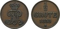 Oldenburg Cu 1/2 Grote Nicolaus Friedrich Peter 1853-1900 -