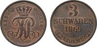 Oldenburg Cu 3 Schwaren Nicolaus Friedrich Peter 1853-1900 -