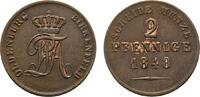 Oldenburg Cu 2 Pfennig Paul Friedrich August 1829-1853 -
