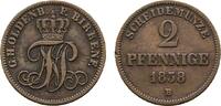 Oldenburg Cu 2 Pfennig Nicolaus Friedrich Peter 1853-1900 -