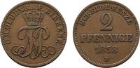 Oldenburg Cu 2 Pfennig Nicolaus Friedrich Peter 1853-1900 -