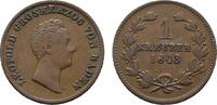 Baden-Durlach Cu Kreuzer Leopold 1830-1852 -