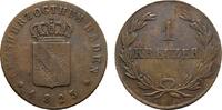 Baden-Durlach Cu Kreuzer Ludwig 1818-1830 -