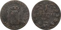 Baden-Durlach Cu Kreuzer Ludwig 1818-1830 -