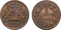 Baden-Durlach Cu 1/2 Kreuzer Friedrich I. 1852-1907 -