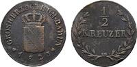 Baden-Durlach Cu 1/2 Kreuzer Ludwig 1818-1830 -