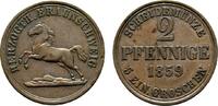 Braunschweig-Wolfenbüttel Cu 2 Pfennig Wilhelm 1831-1884 -