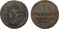 Schaumburg-Lippe Cu Pfennig Wilhelm I. Friedrich Ernst 1748-1777 -