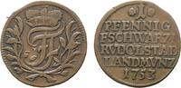 Schwarzburg-Rudolstadt Cu Pfennig Johann Friedrich 1744-1767 -