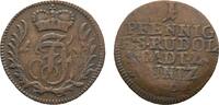 Schwarzburg-Rudolstadt Cu Pfennig Johann Friedrich 1744-1767 -