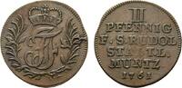 Schwarzburg-Rudolstadt Cu 2 Pfennig Johann Friedrich 1744-1767 -