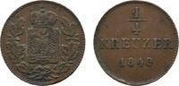 Schwarzburg-Rudolstadt Cu 1/4 Kreuzer Friedrich Günther 1807-1867 -