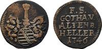 Sachsen-Gotha-Altenburg Cu Heller Friedrich III. 1732-1772 -