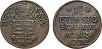 Sachsen-Coburg-Saalfeld Cu 1 1/2 Pfennig Ernst Friedrich 1764-1800 -