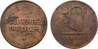 Schwarzburg-Rudolstadt Cu 3 Pfennig Ludwig Friedrich II. 1793-1807 -