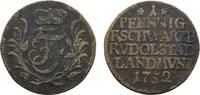 Schwarzburg-Rudolstadt Cu Pfennig Johann Friedrich 1744-1767 -