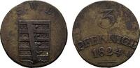Sachsen-Weimar-Eisenach Cu 3 Pfennig Carl August 1775-1828 -
