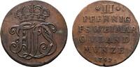 Sachsen-Weimar-Eisenach Cu 2 Pfennig Franz Josias von Sachsen-Coburg-Saalfeld als Vormund 1748-1756 -