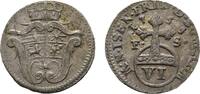 Sachsen-Weimar-Eisenach 6 Pfennig Friedrich III. von Gotha-Altenburg, als Vormund 1749-1755 -