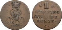 Braunschweig-Calenberg-Hannover Cu 2 Pfennig Georg IV. 1820-1830 -