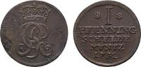 Braunschweig-Calenberg-Hannover Cu Pfennig Georg II. 1727-1760 -