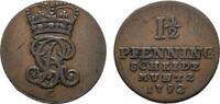 Braunschweig-Calenberg-Hannover Cu 1 1/2 Pfennig Georg III. 1760-1820 -