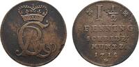 Braunschweig-Calenberg-Hannover Cu 1 1/2 Pfennig Georg I. 1714-1727 -