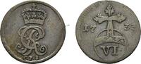 Braunschweig-Calenberg-Hannover 6 Pfennig Georg II. 1727-1760 -