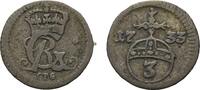 Braunschweig-Calenberg-Hannover 3 Pfennig Georg II. 1727-1760 -
