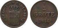 Oldenburg Cu 1/2 Grote Paul Friedrich August 1829-1853 -