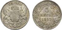 Baden-Durlach 3 Kreuzer Friedrich I. 1852-1907 -