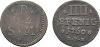 Braunschweig-Wolfenbüttel 4 Pfennig Karl I. 1735-1780 -