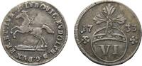 Braunschweig-Wolfenbüttel 6 Pfennig Ludwig Rudolph 1731-1735 -