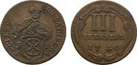 Osnabrück, Bistum Cu 3 Pfennig Domkapitel 1740 -
