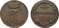 Löwenstein-Wertheim-Rochefort Cu Pfennig Karl Thomas 1735-1789 -
