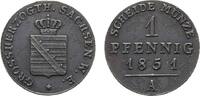 Sachsen-Weimar-Eisenach Cu Pfennig Carl Friedrich 1828-1853 -